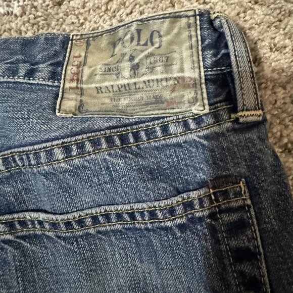 Polo Ralph Lauren Jeans Mens 30x30 Blue Denim Straight Leg 5-Pocket - Picture 7 of 11